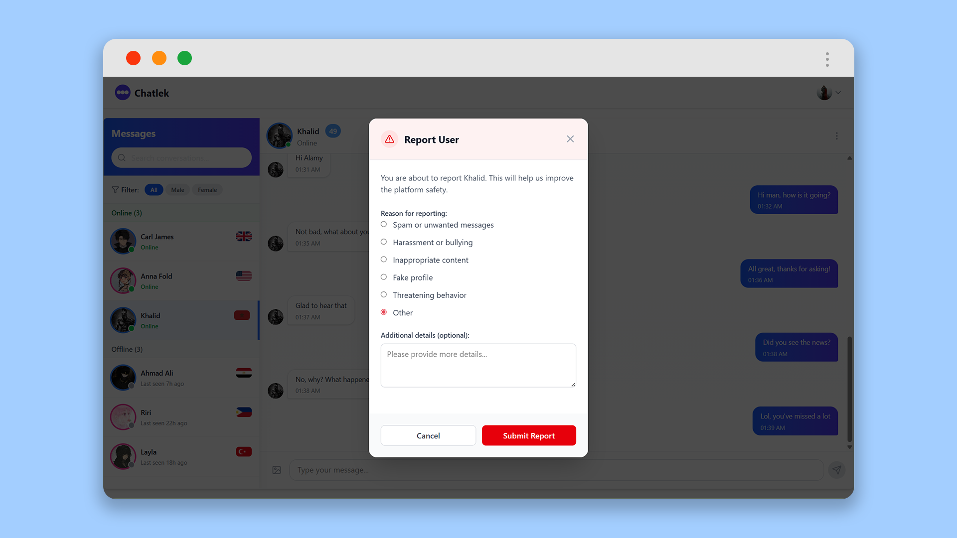 Chatlek - Real-time Chat App screenshot