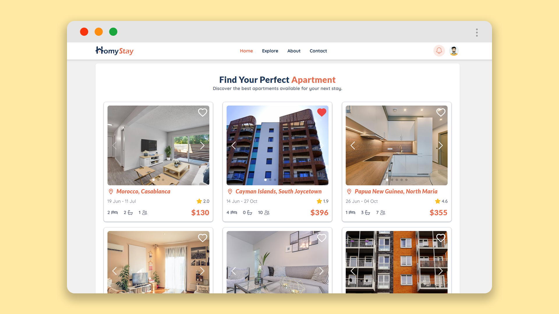HomyStay - Apartment Booking screenshot