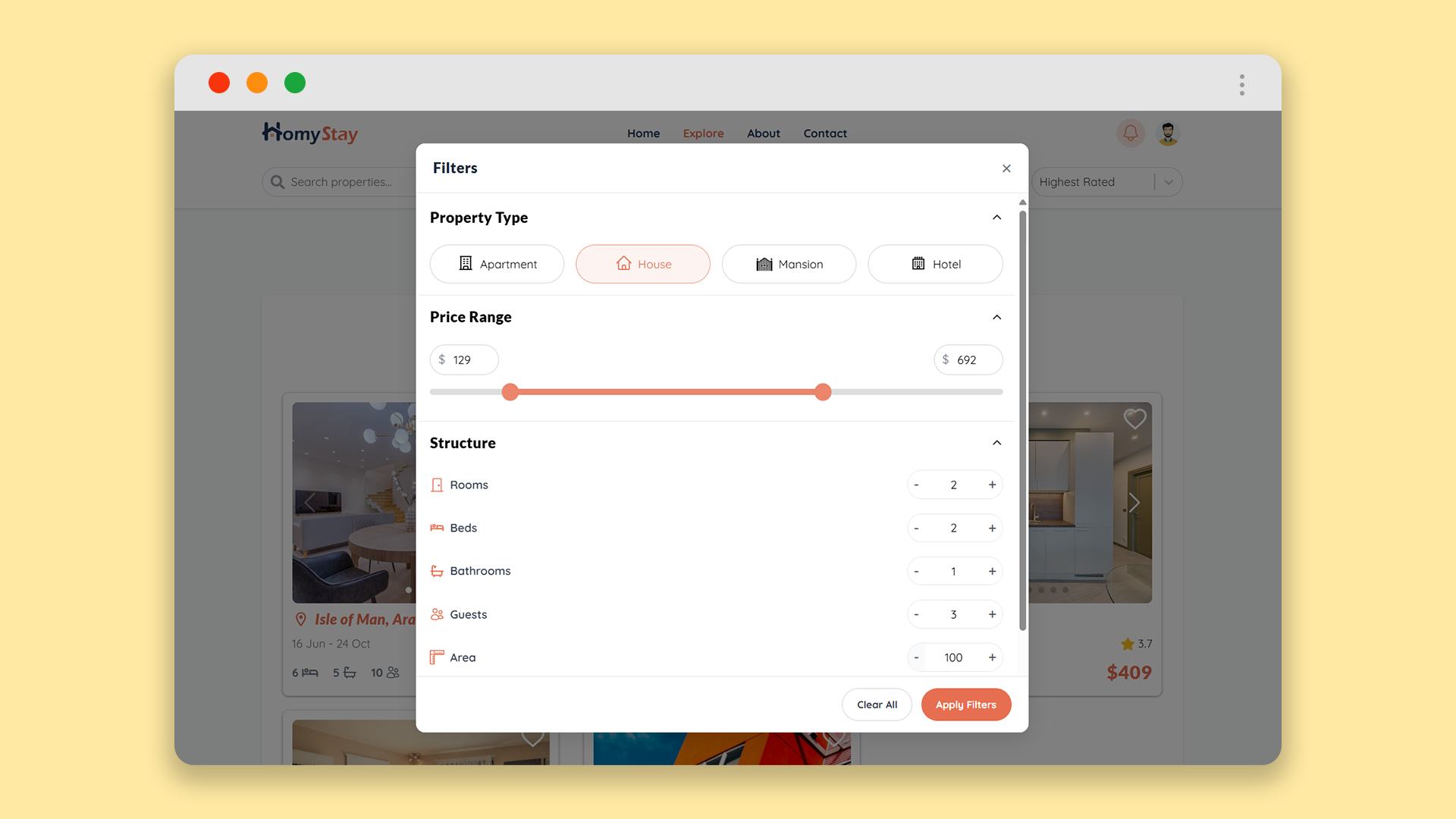 HomyStay - Apartment Booking screenshot