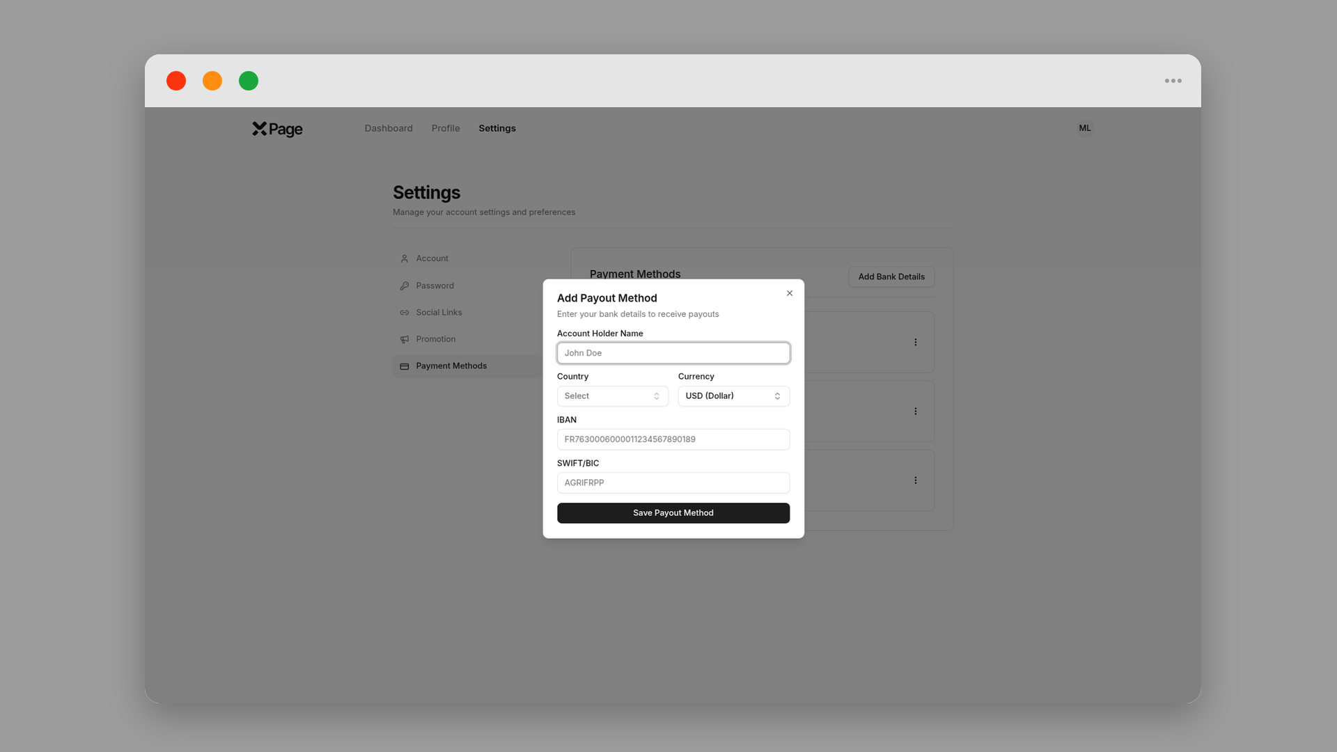 xPage — Affiliate Frontend Dashboard screenshot