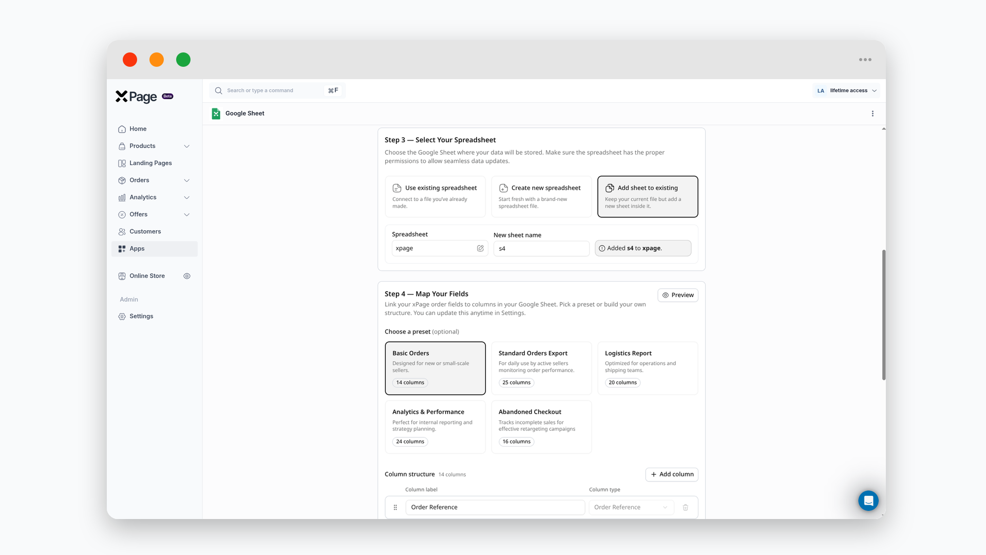 xPage — Google Sheet Automation screenshot